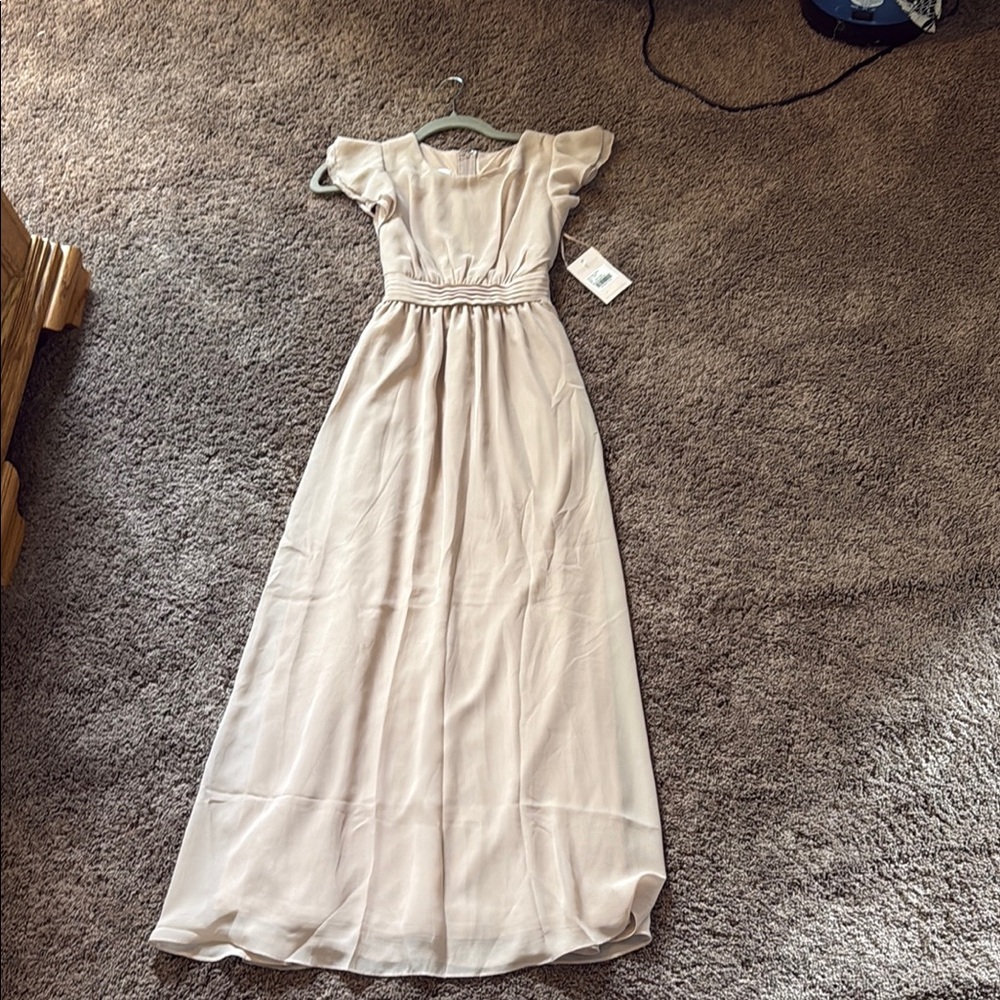 Birdy Grey Junior Bridesmaids dress Taupe